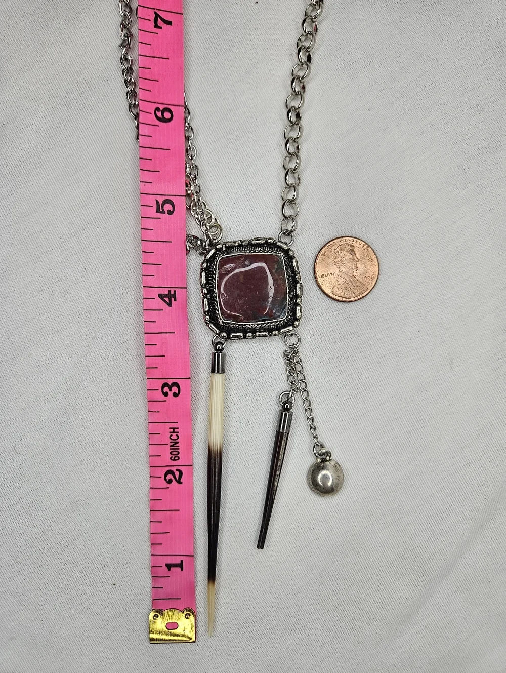 Untamed Relics Bloodstone Talisman No. 02 OOAK Quill Necklace